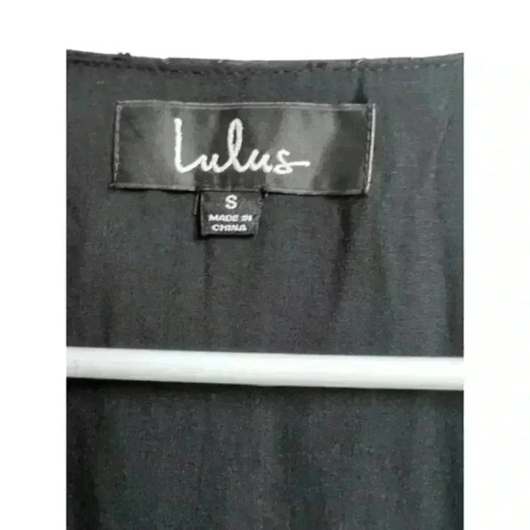 Lulu's Daydreaming‎ Of You Black Swiss Dot Button Front Mini Dress - Picture 4 of 10